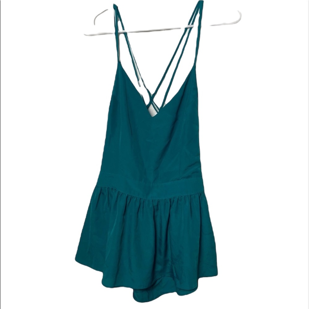 Lavender Brown Teal Strappy Blouse
